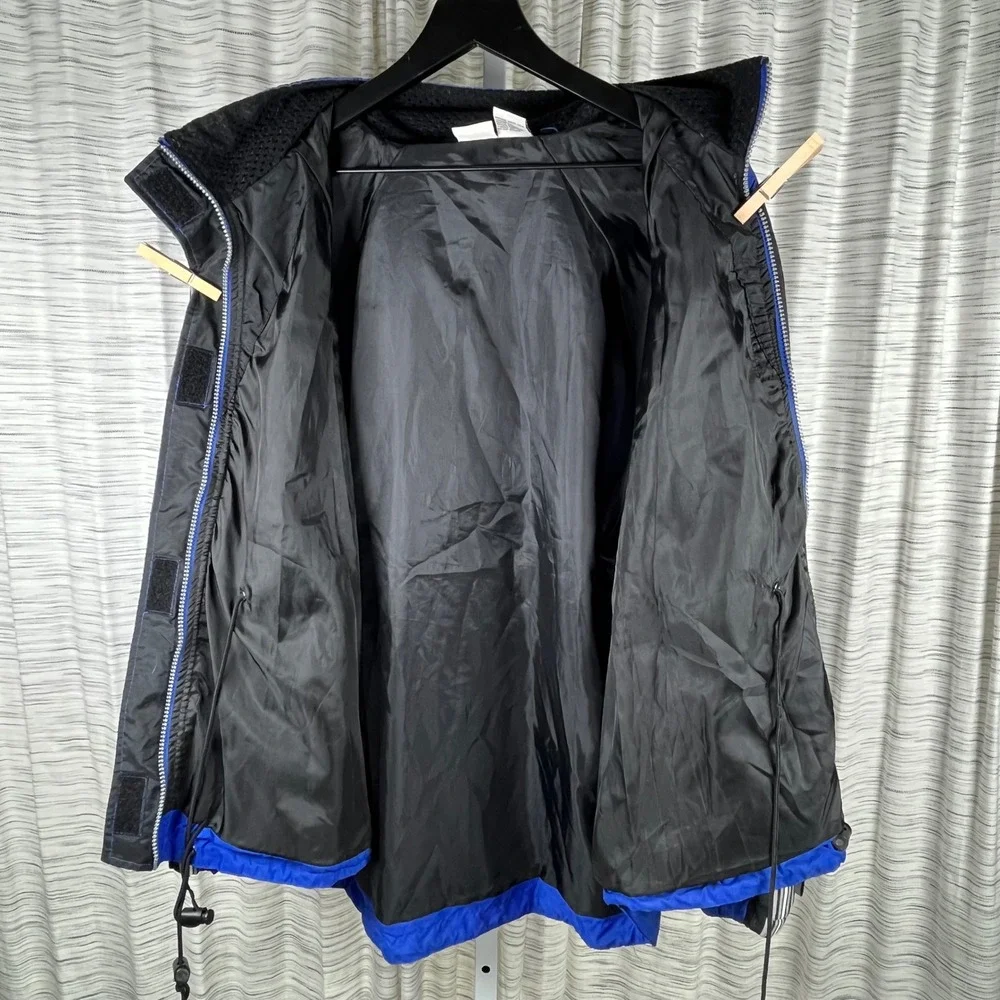 Pro Spirit Vintage Royal Blue Windbreaker Jacket Striped Sleeve Large 3480004